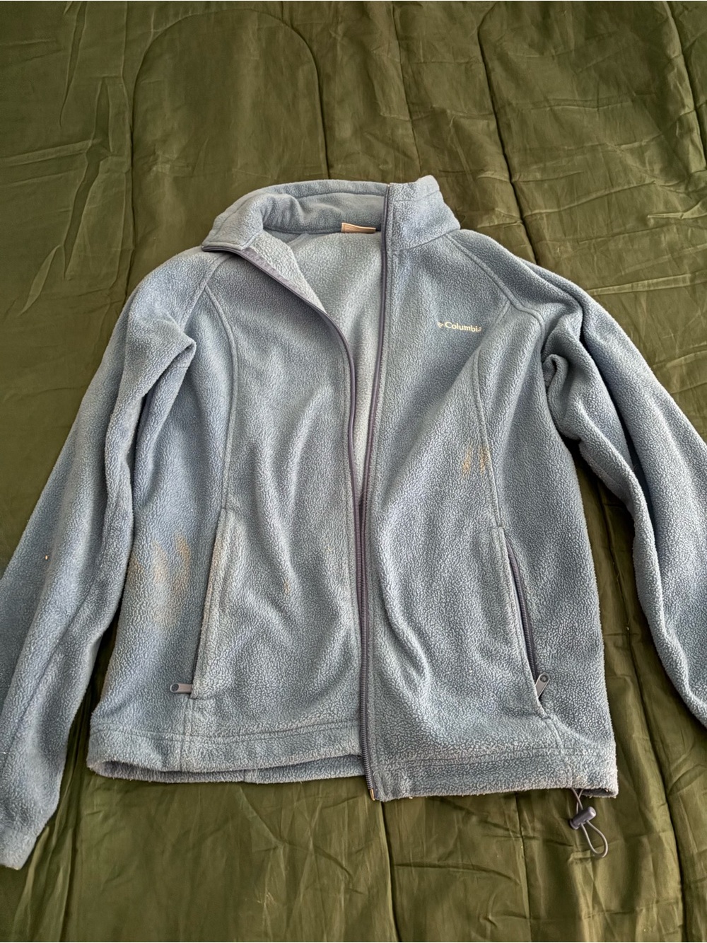 Columbia Light Blue Full-Zip Fleece Jacket